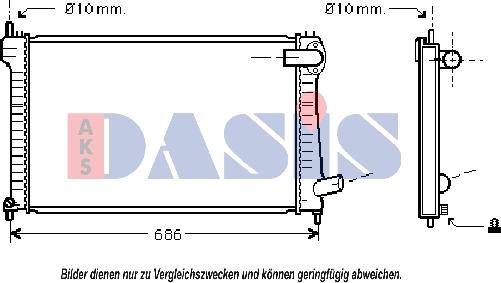 AKS Dasis 160018N - Радиатор, охлаждение двигателя autospares.lv