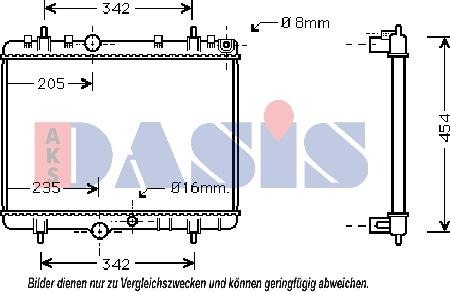 AKS Dasis 160013N - Радиатор, охлаждение двигателя autospares.lv