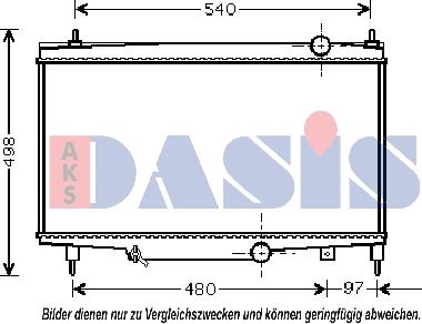 AKS Dasis 160031N - Радиатор, охлаждение двигателя autospares.lv