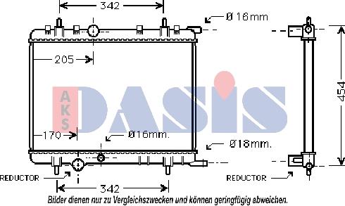 AKS Dasis 160072N - Радиатор, охлаждение двигателя autospares.lv