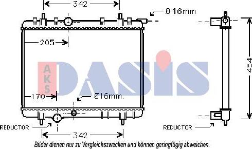 AKS Dasis 160101N - Радиатор, охлаждение двигателя autospares.lv