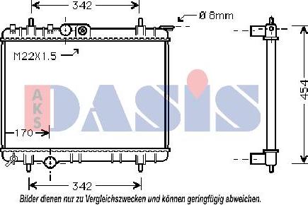 AKS Dasis 160700N - Радиатор, охлаждение двигателя autospares.lv