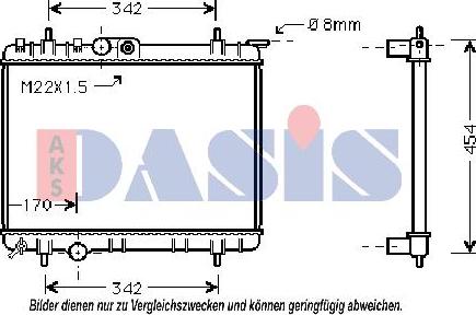 AKS Dasis 161470N - Радиатор, охлаждение двигателя autospares.lv