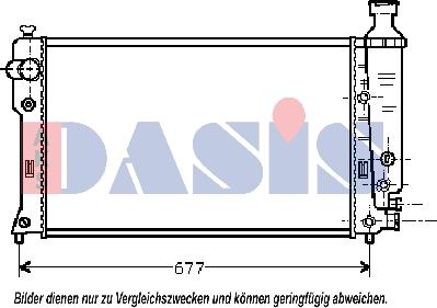 AKS Dasis 161300N - Радиатор, охлаждение двигателя autospares.lv