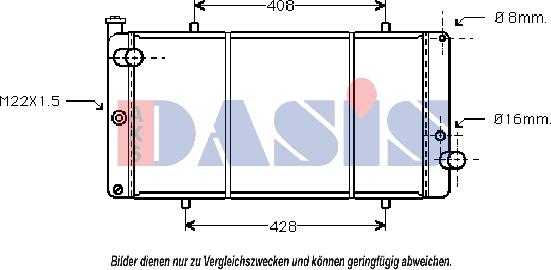 AKS Dasis 161210N - Радиатор, охлаждение двигателя autospares.lv