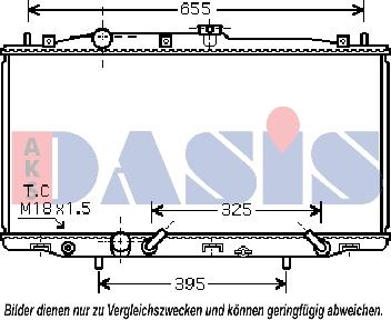 AKS Dasis 100042N - Радиатор, охлаждение двигателя autospares.lv