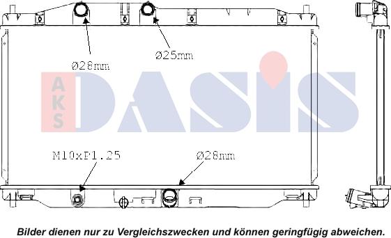 AKS Dasis 100083N - Радиатор, охлаждение двигателя autospares.lv