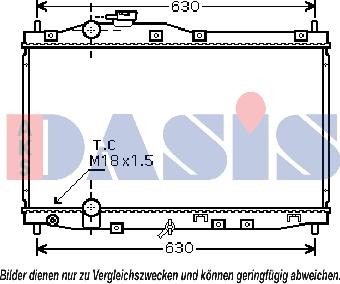 AKS Dasis 100032N - Радиатор, охлаждение двигателя autospares.lv