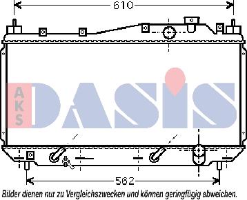 AKS Dasis 100025N - Радиатор, охлаждение двигателя autospares.lv