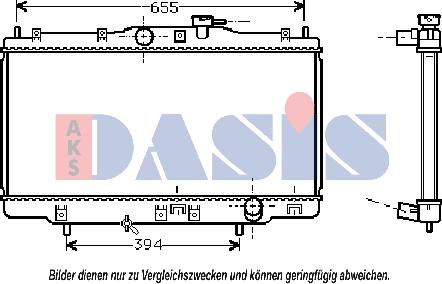 AKS Dasis 100027N - Радиатор, охлаждение двигателя autospares.lv