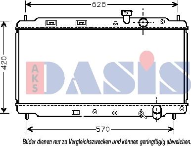 AKS Dasis 100280N - Радиатор, охлаждение двигателя autospares.lv