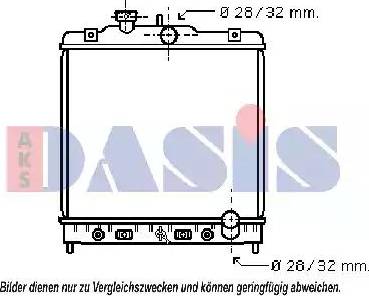 AKS Dasis 103001N - Радиатор, охлаждение двигателя autospares.lv