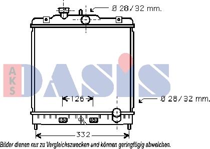 AKS Dasis 103002N - Радиатор, охлаждение двигателя autospares.lv