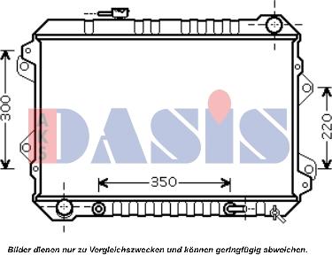 AKS Dasis 110049N - Радиатор, охлаждение двигателя autospares.lv