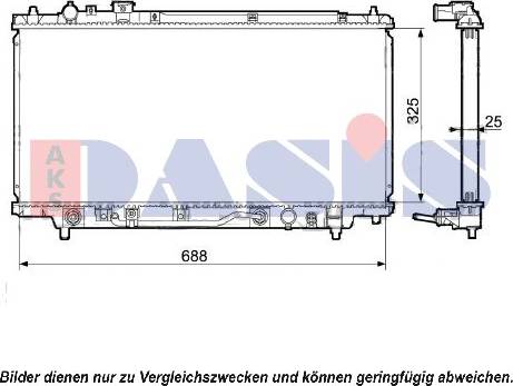 AKS Dasis 110003N - Радиатор, охлаждение двигателя autospares.lv