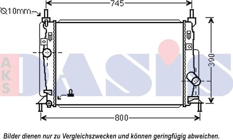 AKS Dasis 110077N - Радиатор, охлаждение двигателя autospares.lv