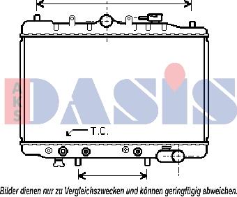 AKS Dasis 111040N - Радиатор, охлаждение двигателя autospares.lv