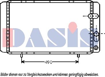 AKS Dasis 180041N - Радиатор, охлаждение двигателя autospares.lv