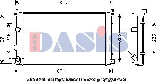 AKS Dasis 180053N - Радиатор, охлаждение двигателя autospares.lv