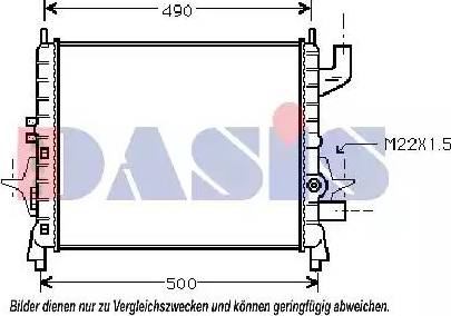 AKS Dasis 180025N - Радиатор, охлаждение двигателя autospares.lv