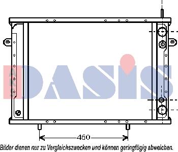 AKS Dasis 180026N - Радиатор, охлаждение двигателя autospares.lv