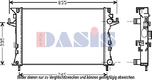 AKS Dasis 180076N - Радиатор, охлаждение двигателя autospares.lv