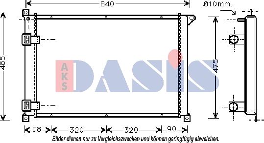 AKS Dasis 181730N - Радиатор, охлаждение двигателя autospares.lv