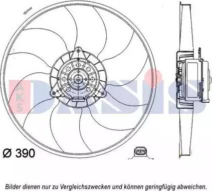 AKS Dasis 188059N - Вентилятор, охлаждение двигателя autospares.lv