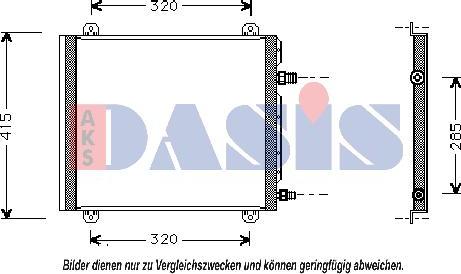 AKS Dasis 182480N - Конденсатор кондиционера autospares.lv
