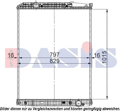 AKS Dasis 134300S - Радиатор, охлаждение двигателя autospares.lv