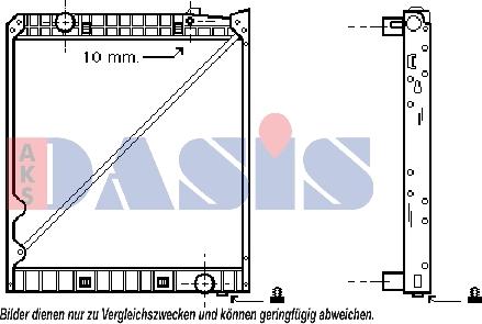 AKS Dasis 135090N - Радиатор, охлаждение двигателя autospares.lv