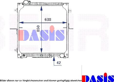 AKS Dasis 135280N - Радиатор, охлаждение двигателя autospares.lv