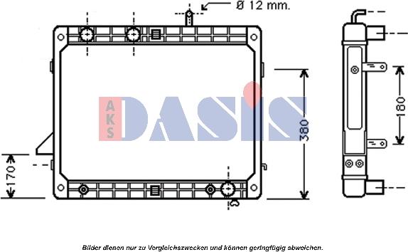 AKS Dasis 131430N - Радиатор, охлаждение двигателя autospares.lv