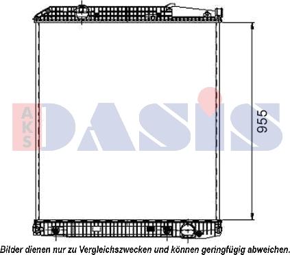 AKS Dasis 132100S - Радиатор, охлаждение двигателя autospares.lv