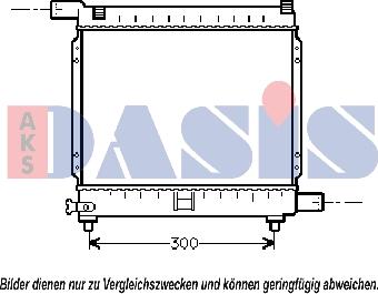 AKS Dasis 120390N - Радиатор, охлаждение двигателя autospares.lv