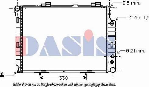 AKS Dasis 120700N - Радиатор, охлаждение двигателя autospares.lv