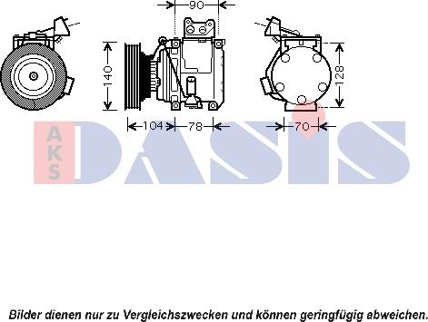 AKS Dasis 850402N - Компрессор кондиционера autospares.lv