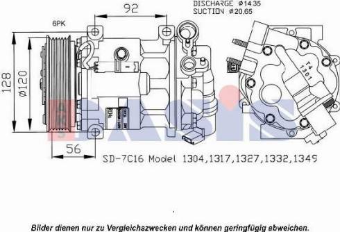 AKS Dasis 850477N - Компрессор кондиционера autospares.lv