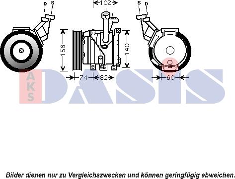 AKS Dasis 850563N - Компрессор кондиционера autospares.lv