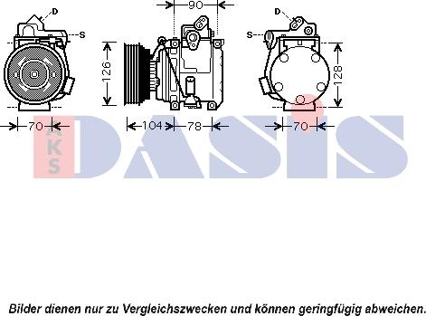 AKS Dasis 850693N - Компрессор кондиционера autospares.lv