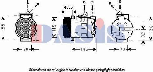 AKS Dasis 850687N - Компрессор кондиционера autospares.lv