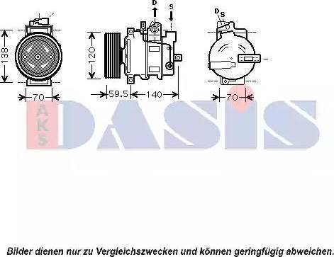 AKS Dasis 850068N - Компрессор кондиционера autospares.lv