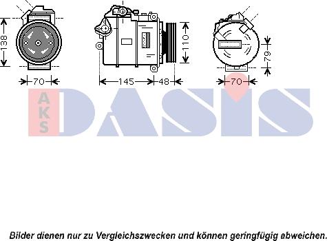 AKS Dasis 850358N - Компрессор кондиционера autospares.lv