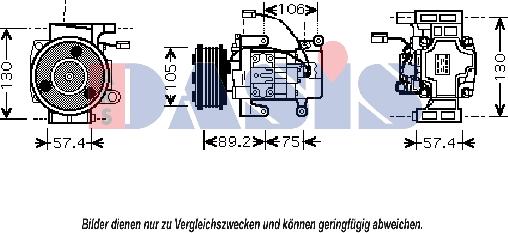 AKS Dasis 850386N - Компрессор кондиционера autospares.lv