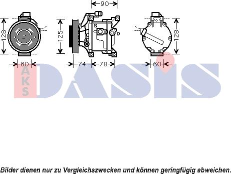 AKS Dasis 850744N - Компрессор кондиционера autospares.lv