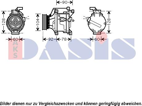 AKS Dasis 850748N - Компрессор кондиционера autospares.lv