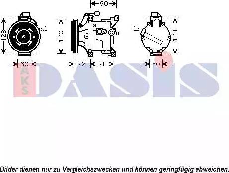 AKS Dasis 850743N - Компрессор кондиционера autospares.lv