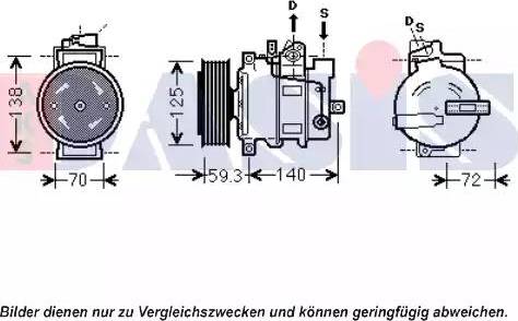 AKS Dasis 851902N - Компрессор кондиционера autospares.lv