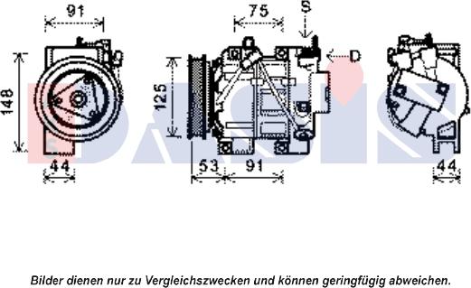 AKS Dasis 851921N - Компрессор кондиционера autospares.lv