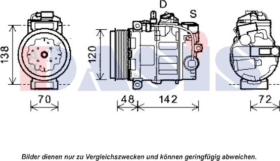 AKS Dasis 851977N - Компрессор кондиционера autospares.lv